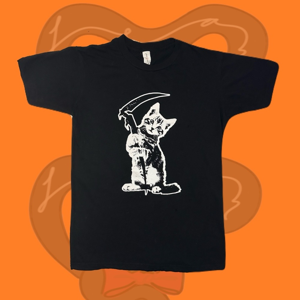 Reaper Kitty Graphic Tee – Men’s Size Small – 100% Cotton